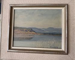 Bild Oelmalerei Landschaftssigniert ca. 33x24 cm gerahmt