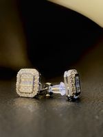 Edle Silber Ohrstecker mit Zirkonia,-Schliff 21k v.
