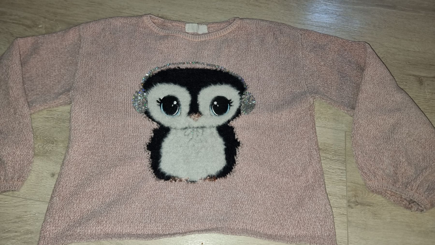 H&M Pullover & Sweatshirts: Süsser Mädchenpulli Pinguin Gr. 122/128 Winter flauschig – Gebraucht aus Wigoltingen von Zuckerfee84