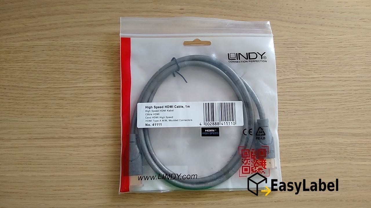Cavi: HDMI Kabel, ca 1m, grau – Nuovo e nell'imballaggio originale da Glattpark(Opfikon) venduto da easylabel