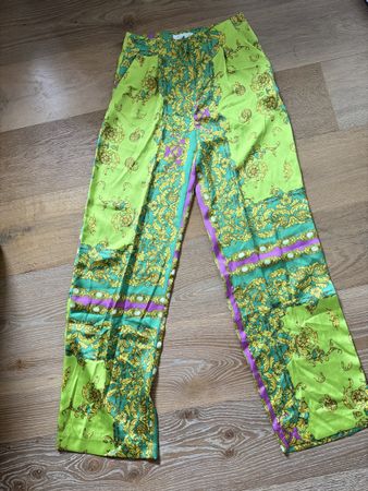 Sommerhose, Gr. 36, Grün/Gold Muster - Top Zustand! (51)