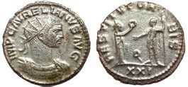 AURELIAN silvered Antoninianus (275 AD) in top Zustand !