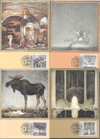 Schweden Serie 4 Maximumkarten 1178 - 1181 ET 16.2.1982