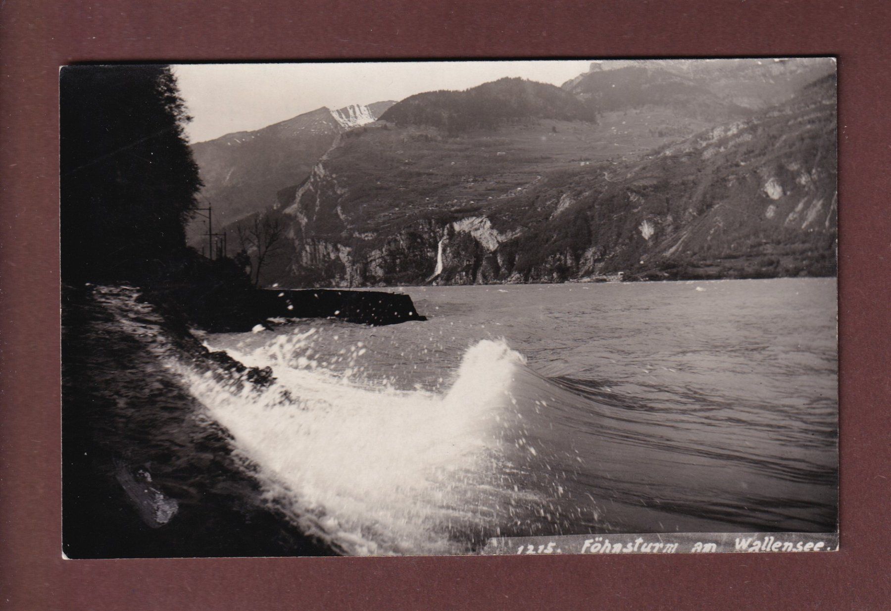 Ansichtskarten: Föhnsturm am WALENSEE - 1928 – Gebraucht aus Pully von nicecards-shop