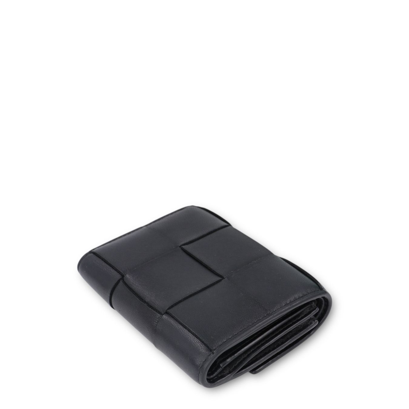 Bottega Veneta Portafogli: Bottega Veneta Cassette Tri-Fold Schwarz – Usato da Binningen venduto da Designerlabels 7