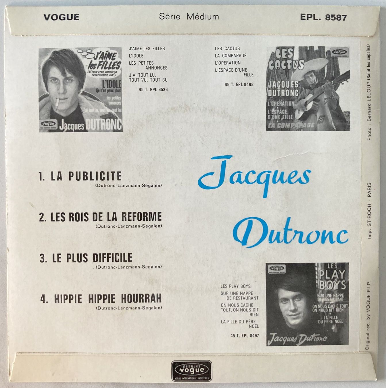 Vinyles: JACQUES DUTRONC - LA PUBLICITE – D'occasion à Bottens par hotter-than-hell 1