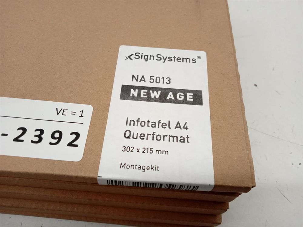 Insegne: 5x Neu SignSystems Infotafel A4 - Querformat Spiegel – Nuovo e nell'imballaggio originale da Wängi venduto da Thurgauer98 2