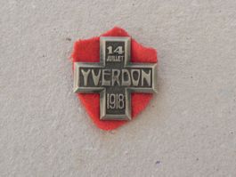 Sport Abzeichen Brosche Medaille Yverdon VD Waadt 1918