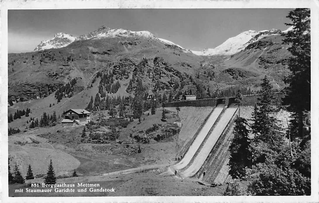 Cartoline postali: uralte Ansichtskarte Berggasthaus METTMEN GL 1938 – Usato da Winterthur venduto da SchatzchischtliWinti