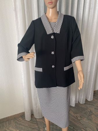 Extravagantes 3-teiliges Blazer-Rock-Top Ensemble, Gr. 42