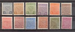 SBZ Provinz Sachsen 1945 Wappen Satz 12V Komplett MLH FALZ