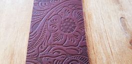 Büffelleder floral bedruckt 2 cm breit