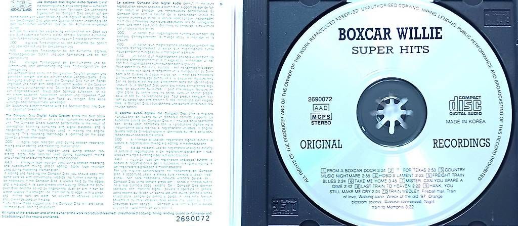 CD: 🎵 CD Boxcar Willie - Super Hits – Usato da Matzingen venduto da zingana 1