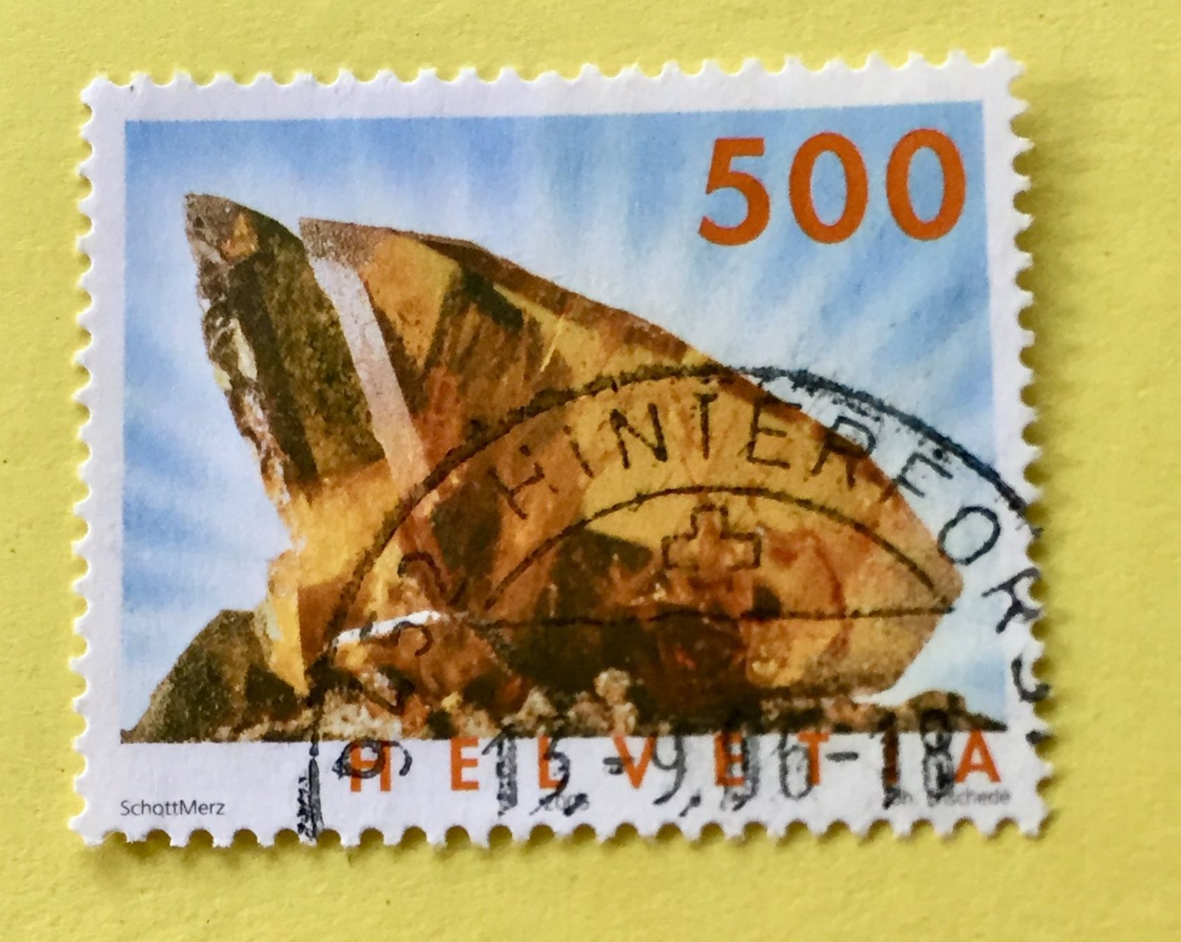 Tutti i francobolli: Nr.1066 Titanit GESTEMPELT 2002    – Usato da Aarau venduto da Billa007