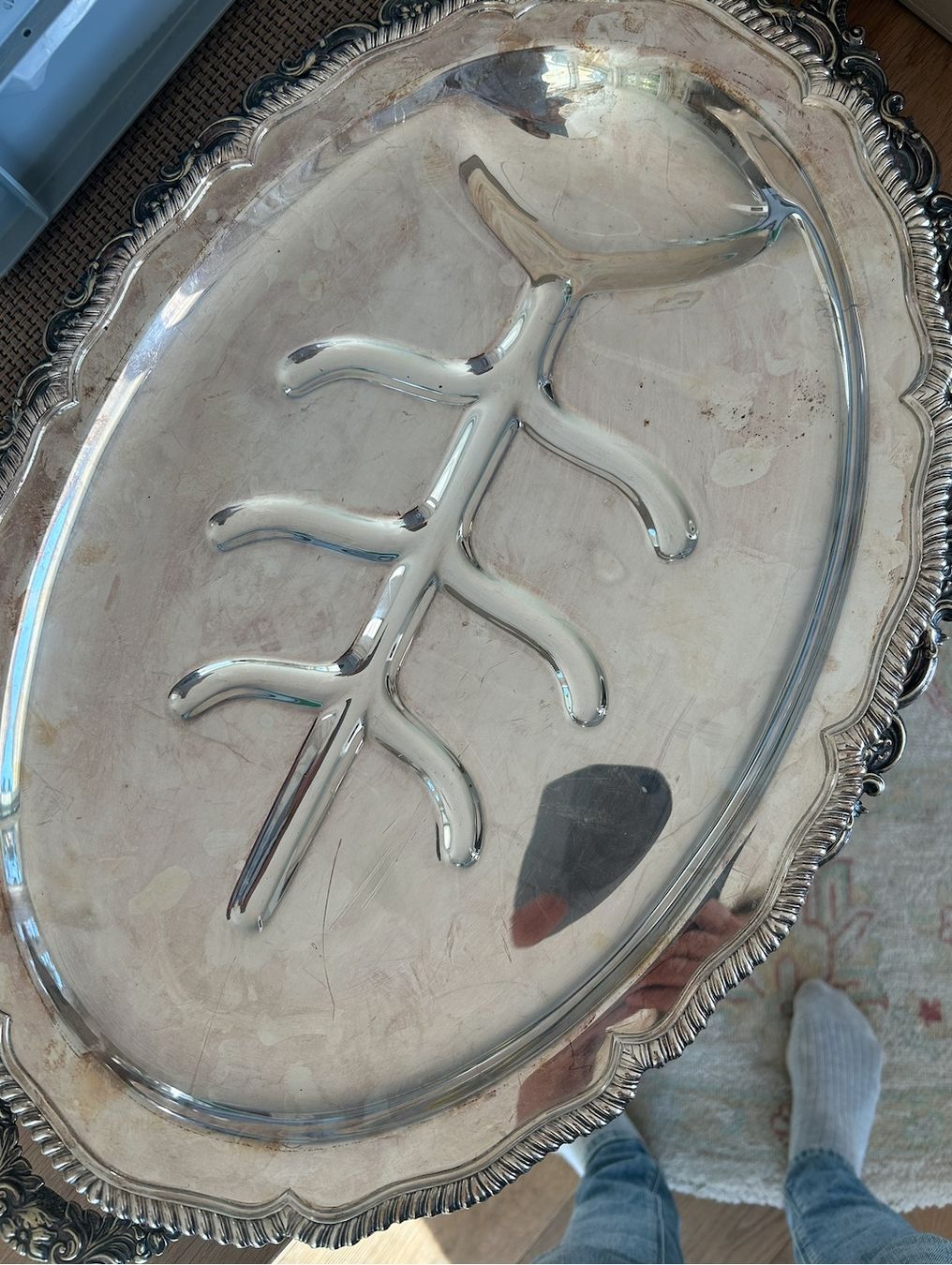 Piatti di portata: Roasting presentation carving silver platter - Christmas! – Usato da Zollikon venduto da kmg1
