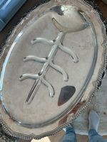 Roasting presentation carving silver platter
