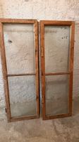 2 Antike Fensterflügel mit Glas