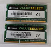 Corsair ValueSelect 8GB (2x 4GB) DDR3-1333 SO-DIMM Kit