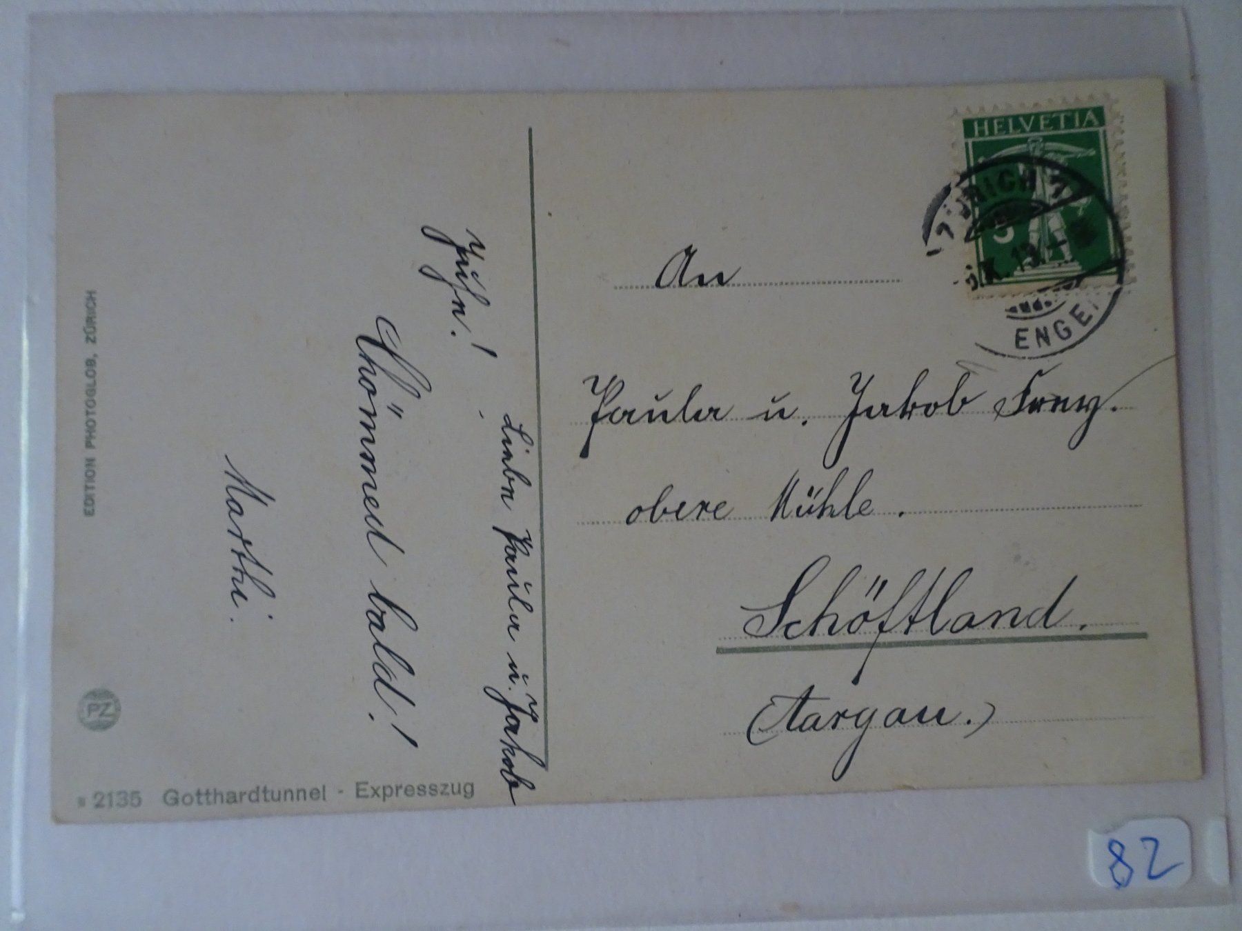 Cartoline postali: AK Gotthardtunnel Expresszug – Usato da Schönenwerd venduto da schnitzunddrunter 1