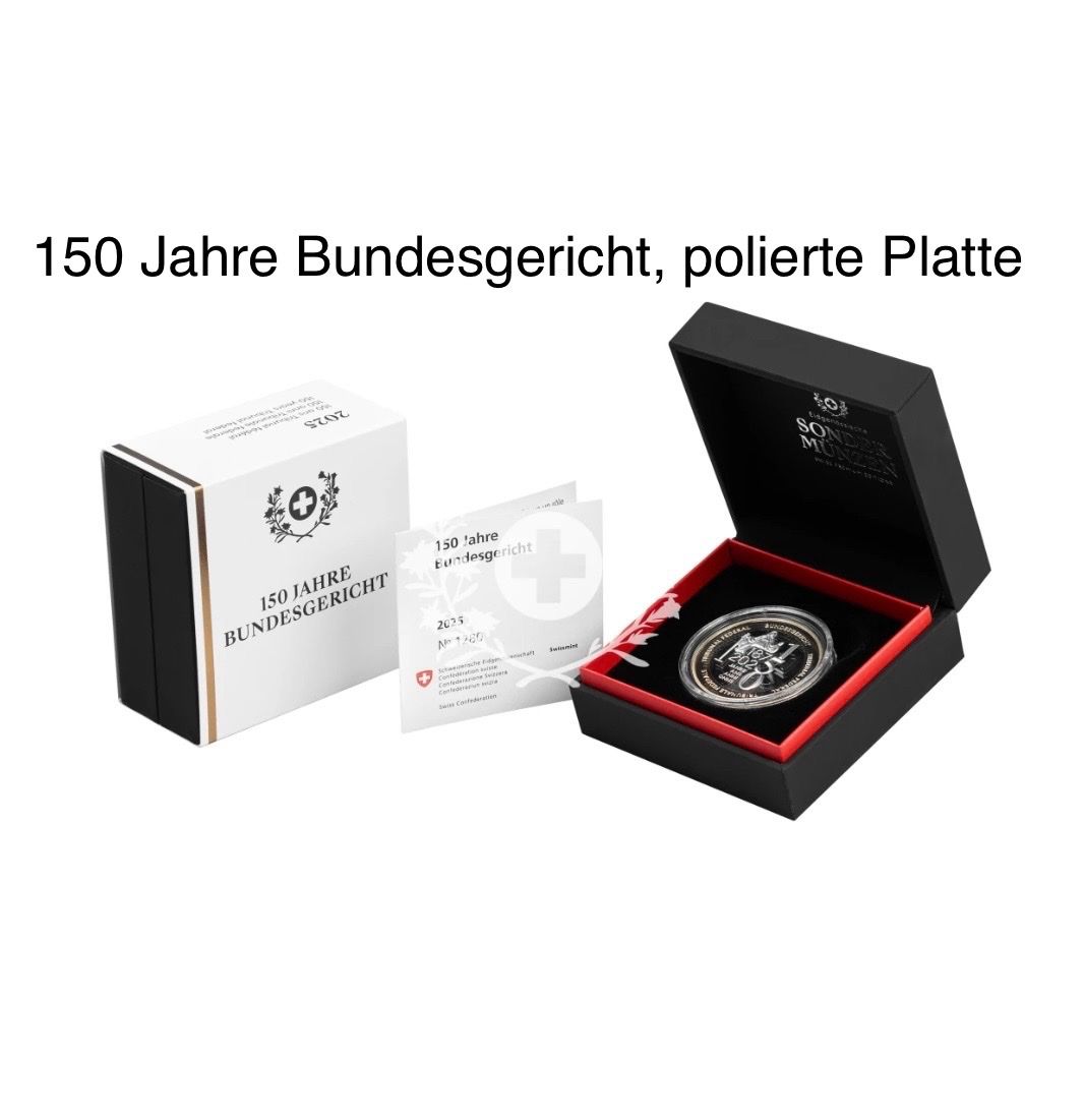 Alle Münzen: 150 Jahre Bundesgericht, polierte Platte – Neu und originalverpackt aus Wolhusen von Sss06 2
