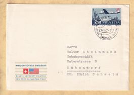 Vol Swissair - Genève - Washington 1947 (Weisse u. Flugzeug)
