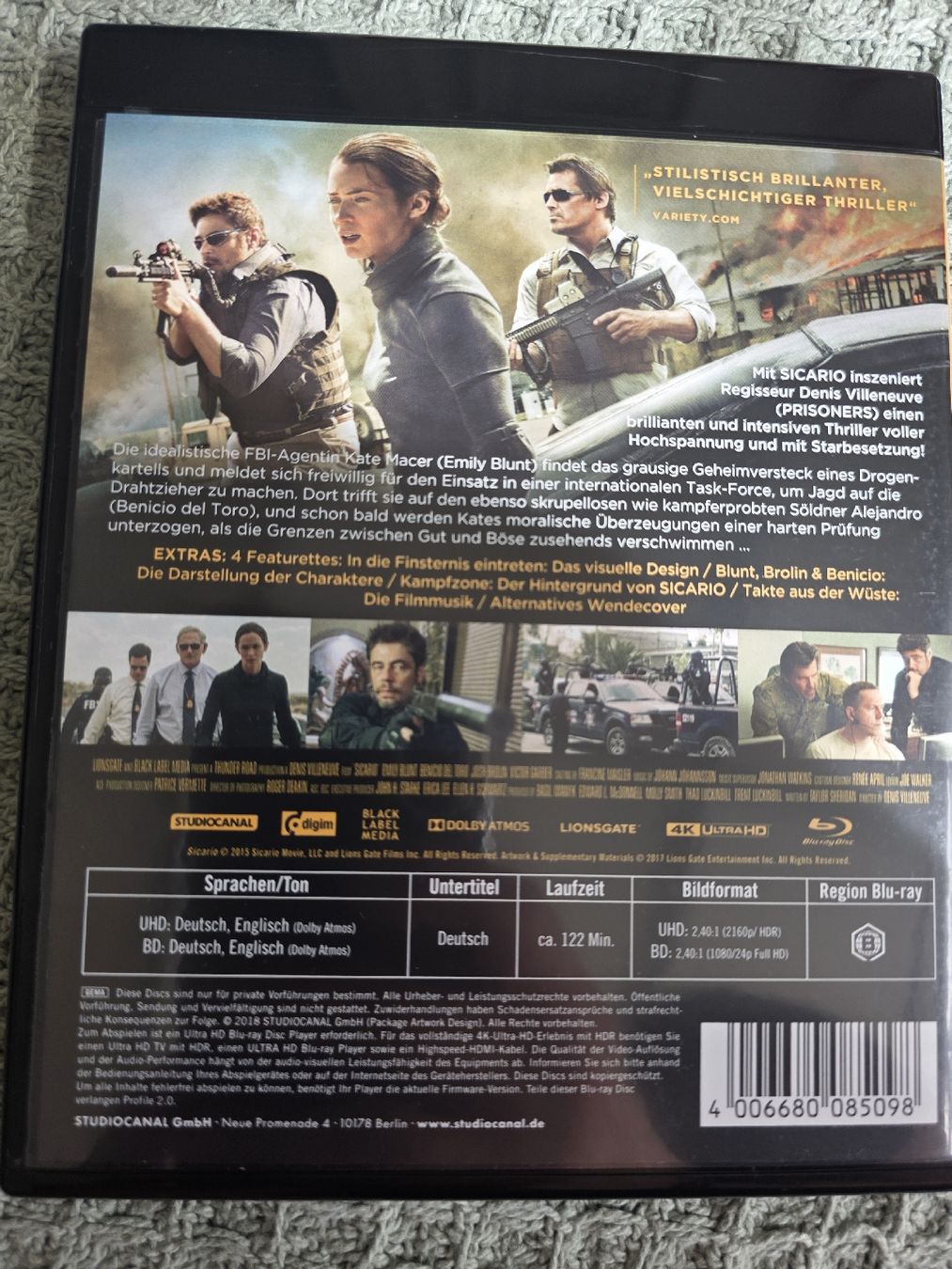 Tutti i DVDs: Sicario - 4K UltraHD + Blu-ray  – Usato da Ellikon a d Thur venduto da razzorblog 1
