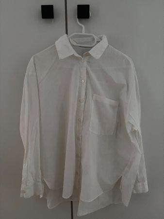 Bluse / Hemd weiss Baumwolle Grösse S Bershka