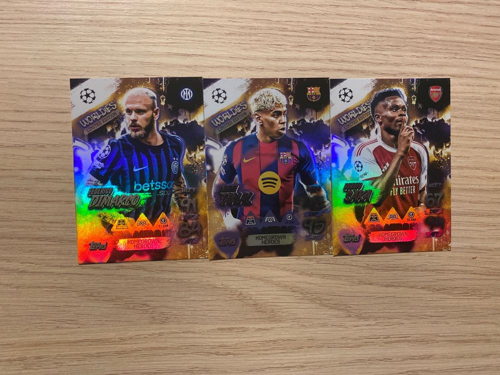 Topps Match Attax 25/26 Alle 3 Worldies Homegrown Heroes (Neu (gemäss ...