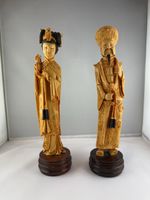 Vintage Asian Emperor and Empress Figurines Set