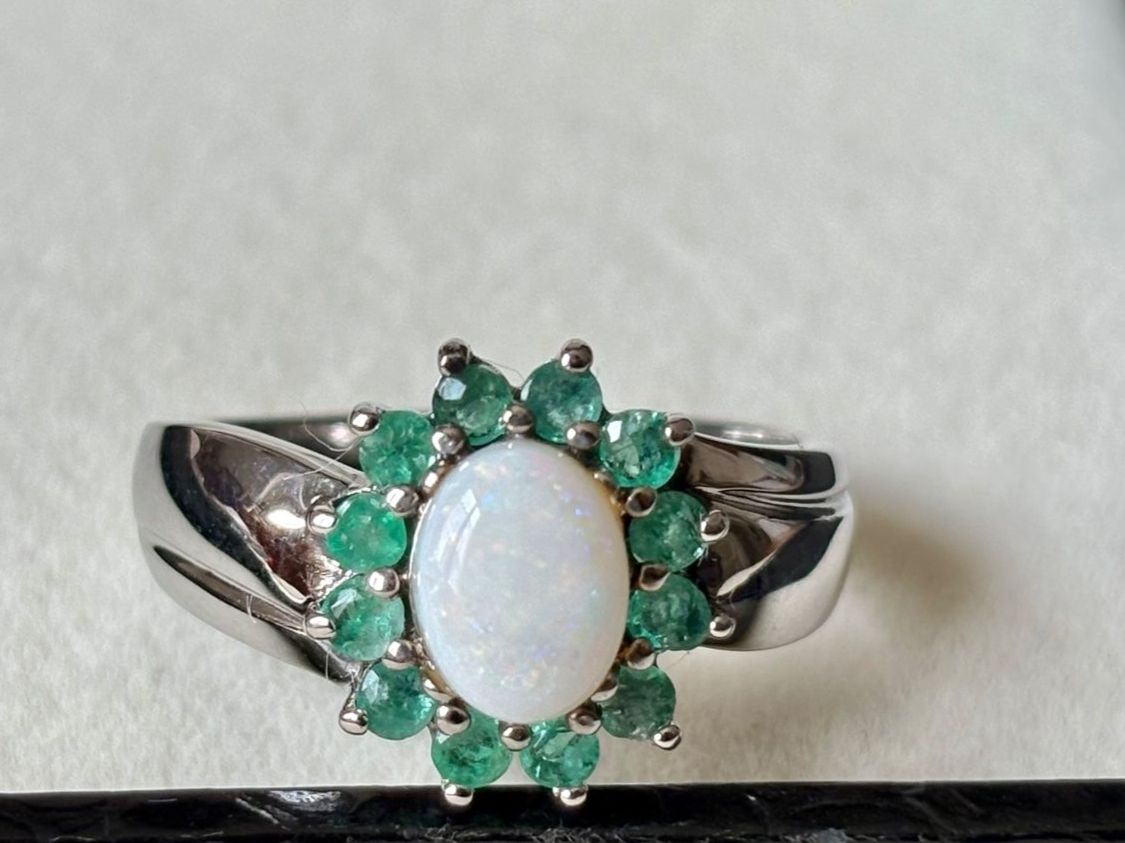 Ringe: Set aus Opal und Smaragde, Silber 925, Gr. 58, NEU – Neu (gemäss Beschreibung) aus Brugg AG von lau_9rvy 6