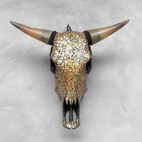 Glasmosaik-Inlay - Schädel - Bos Taurus