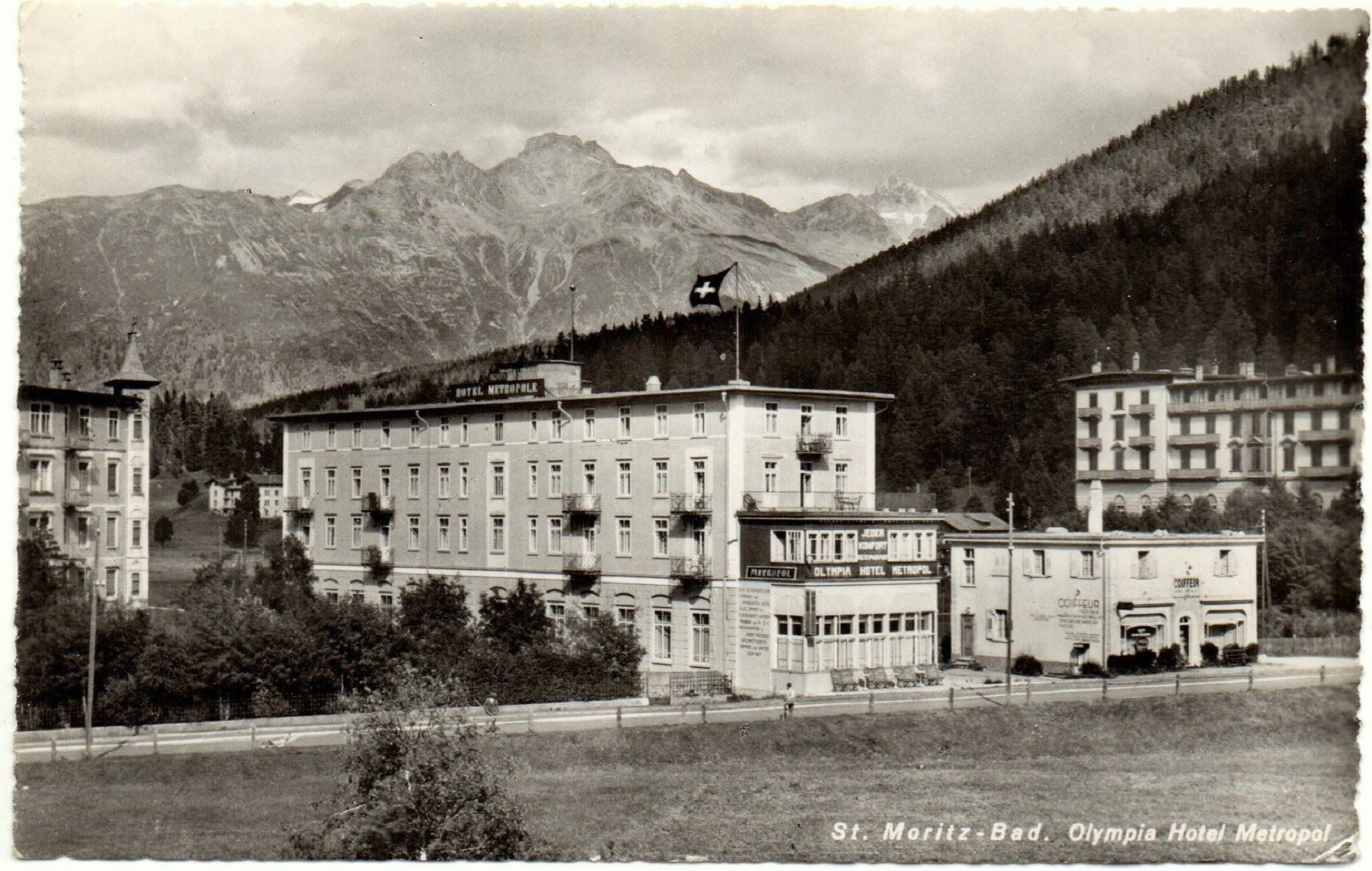 Cartoline postali: St. Moritz-Bad OLYMPIA Hotel Metropol – Nuovo (secondo la descrizione) da Jona venduto da philajona