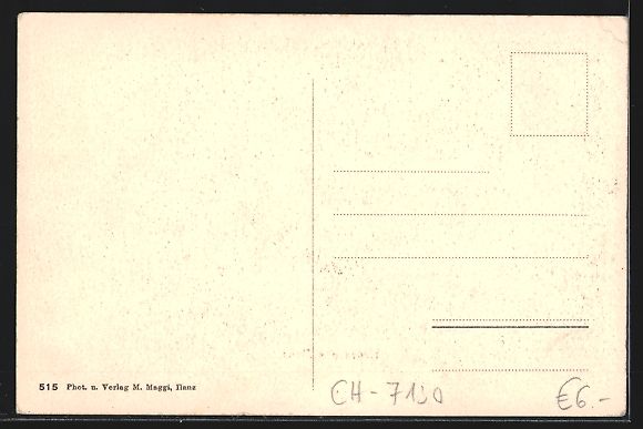 Cartoline postali: AK Ilanz, Ortsansicht gegen die Berge – Usato da Berlin venduto da bartko-reher 1