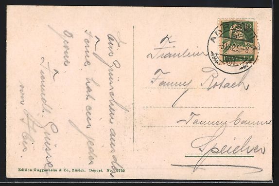 Cartoline postali: Amriswil, Strassenpartie mit Hotel-Resta – Usato da Berlin venduto da bartko-reher 1