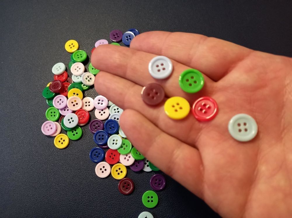 100 Pilzknöpfe Zum Nähen - Bunte Kunststoff Knöpfe Für DIY