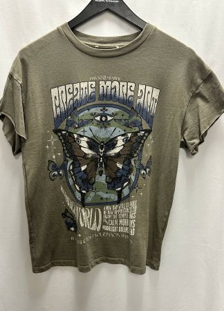 Schmetterling Butterfly Spirit T-Shirt Khaki Grün Gr. S