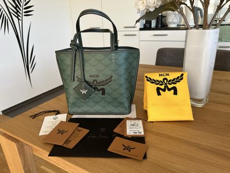 MCM Himmel mini Handtasche Grün