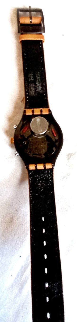 Swatch Smartwatch: Swatch Chrono mit Lederband – Gebraucht aus Baar von 2cvbaar 1