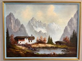 104cmbreit x84 hoch/ W. Welte/ Öl Gemälde Bergenzauber Tirol