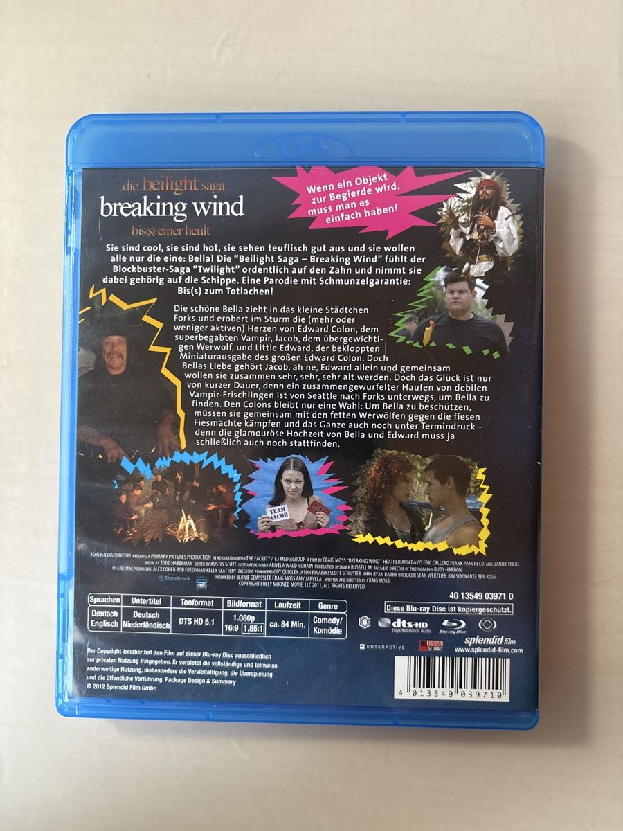 Tutti i DVDs: Breaking Wind - Bis(s) einer heult – Usato da Ruswil venduto da Slivio_ 1