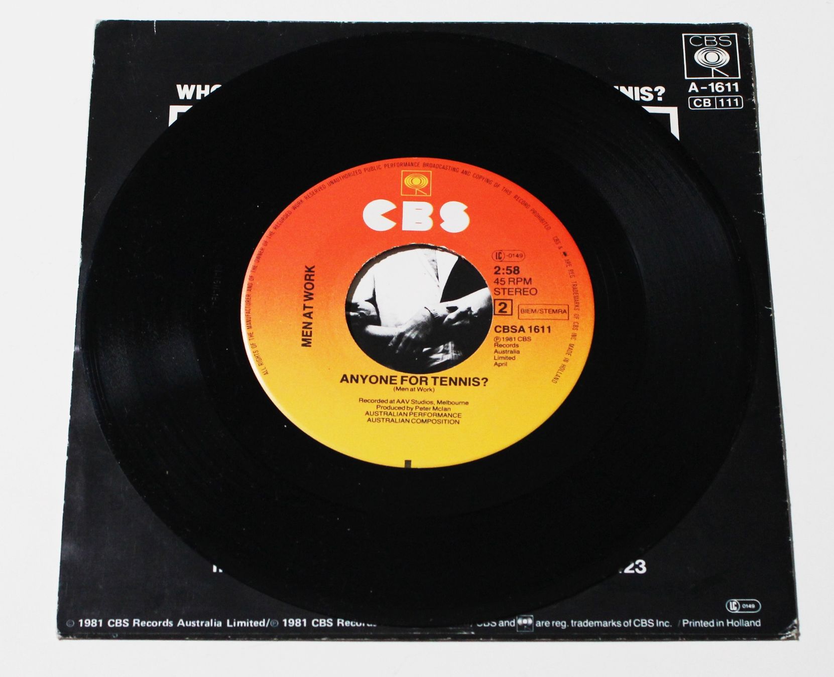 Dischi in vinile: 7" MEN AT WORK - WHO CAN IT BE NOW? 1981 – Usato da Brüttisellen venduto da Collector-Corner 3