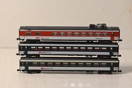 SBB Personenwg + Restaurantwg Roco Spur N mit OVP , 3 Stk