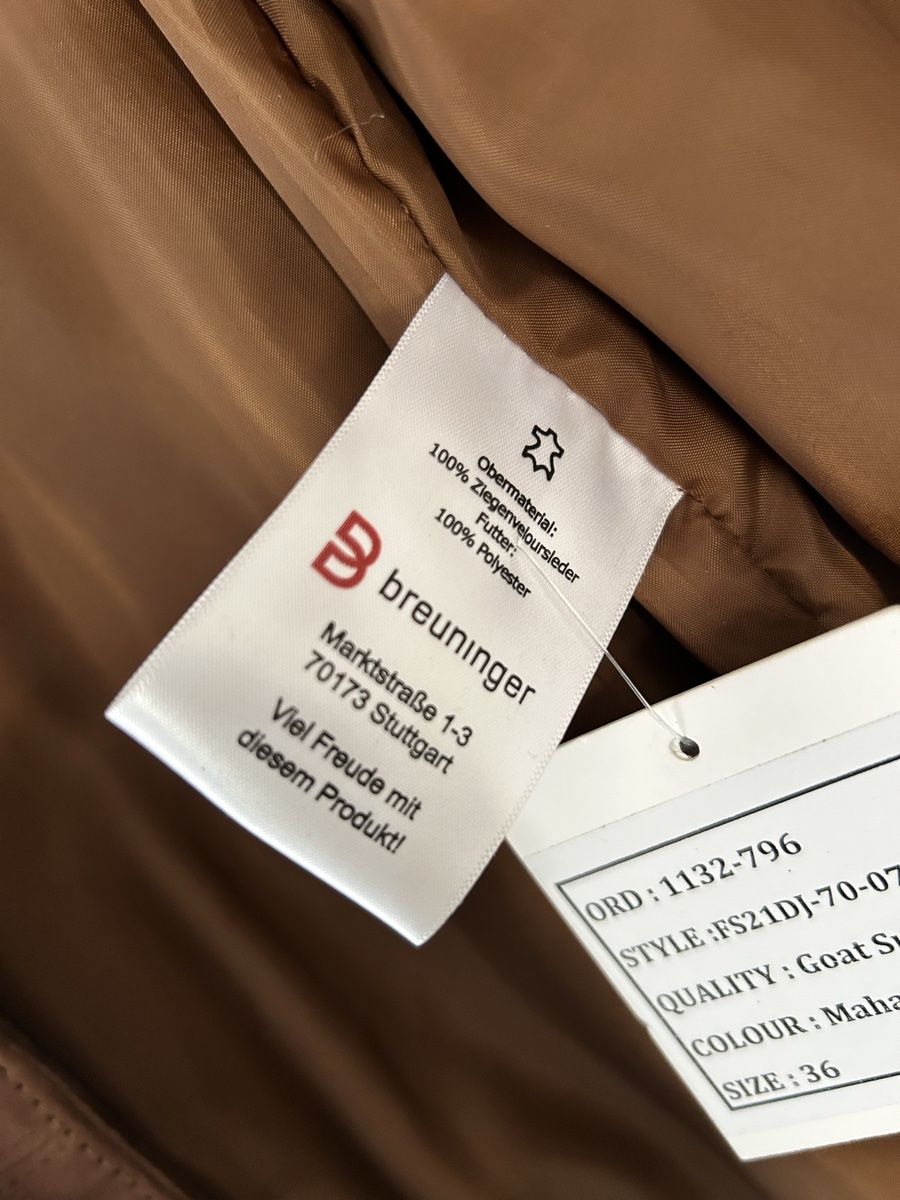 Mäntel: Breuninger Wildledermantel Gr. 36 Braun – Neu (gemäss Beschreibung) aus Trin von kreadiva 3
