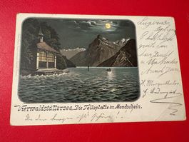1900 // Vierwaldstättersee, Die Tellsplatte im Mondschein