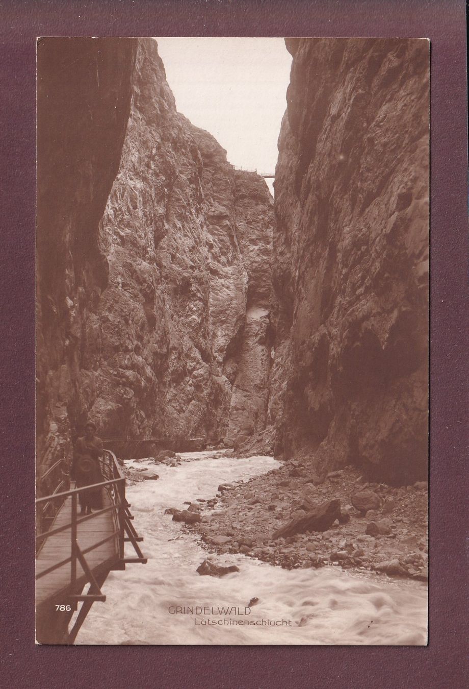 Ansichtskarten: Grindelwald - LÜTSCHINENSCHLUCHT – Gebraucht aus Pully von nicecards