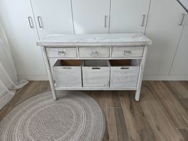 Sideboard "shabby chic" weiss aus Holz