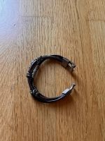 Bracelet en cuir et métal, style artisanal, bon état