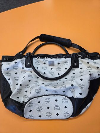 MCM Handtasche schwarz weiss, gebraucht