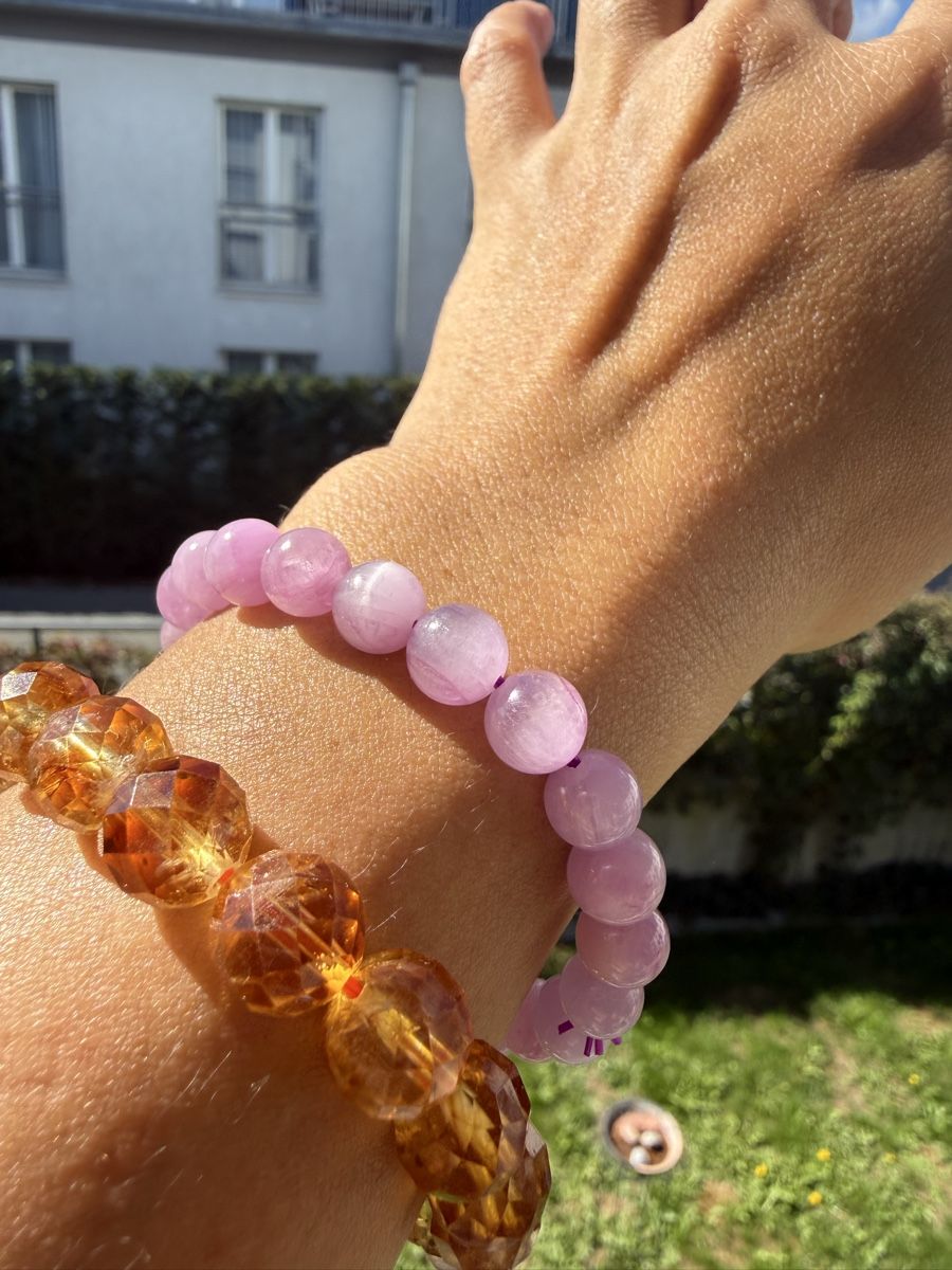Bracciali & Braccialetti: Edelstein Kunzit Armband 8mm - Stretch – Nuovo (secondo la descrizione) da Jegenstorf venduto da SteinGlanz 7