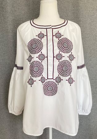 Tory Burch Bluse aus Baumwolle mit Stickerei Gr.8 - (M)